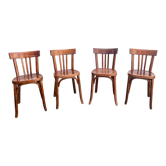 Lot 4 baumann chairs - bistro bar brasserie bohème vintage 1950 old