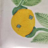 Ensemble de six assiettes carrées vintage en faïence fabriquées à la main par De Simone, Italie