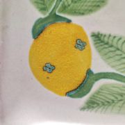 Ensemble de six assiettes carrées vintage en faïence fabriquées à la main par De Simone, Italie