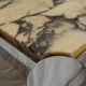Table basse marbre de Calacatta fin 1970
