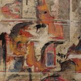 Andrea Spinelli, Italian Abstract Urban Expressionist, 20th Century, Acrylic & Canvas