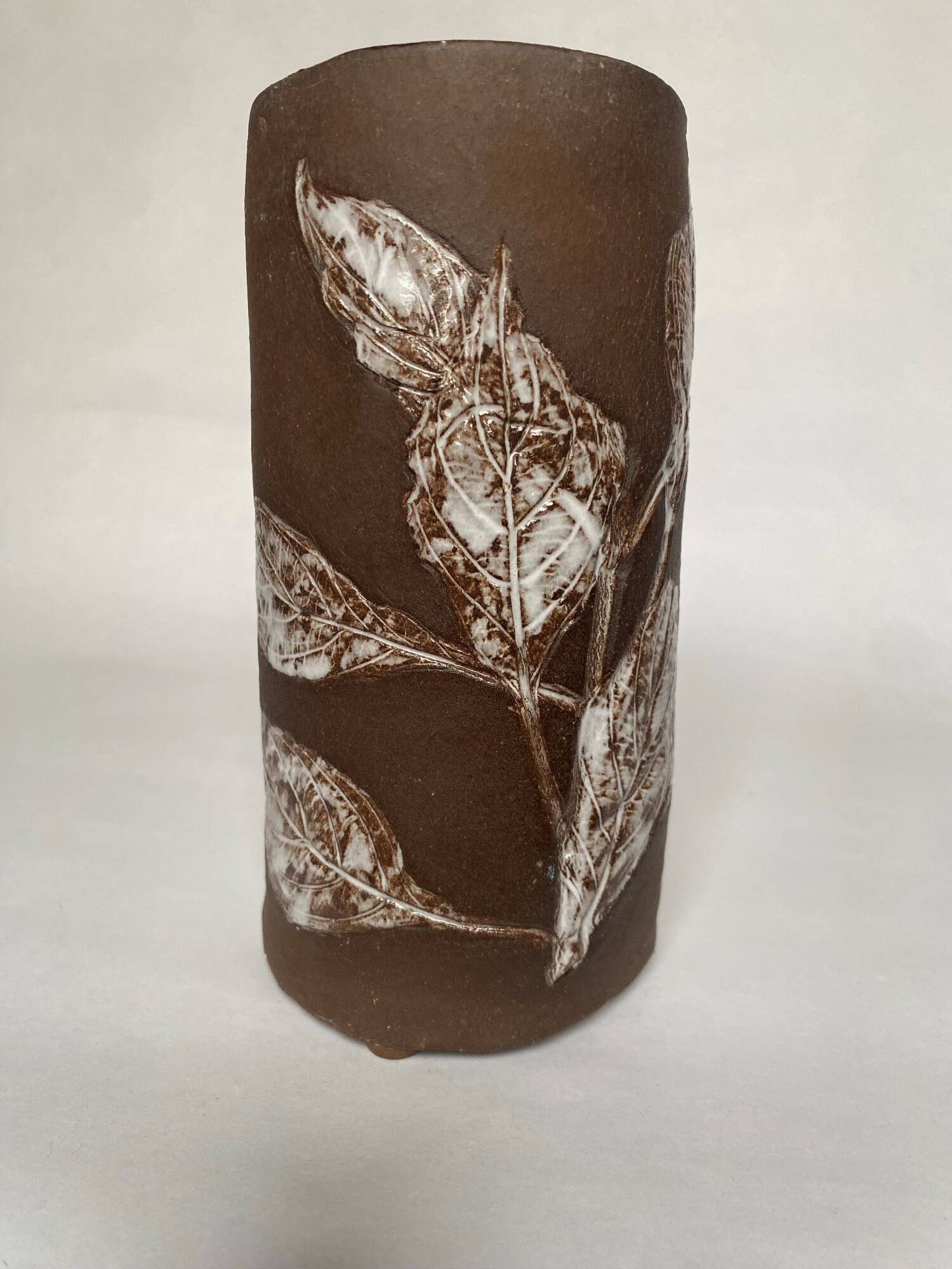 Vintage signed terracotta vase