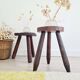 Antique wooden tripod stool - saddle