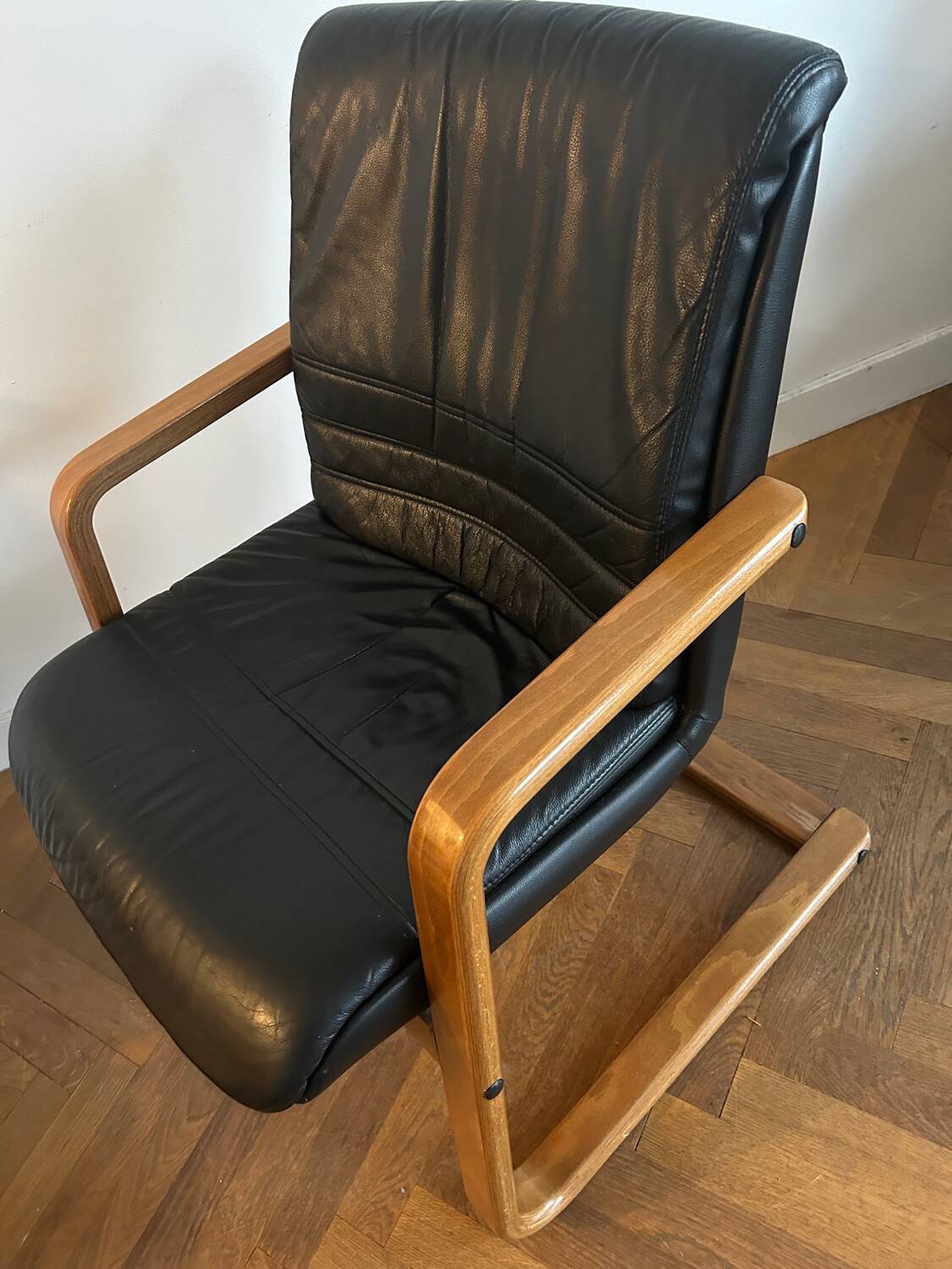 Teak and Skai Armchair