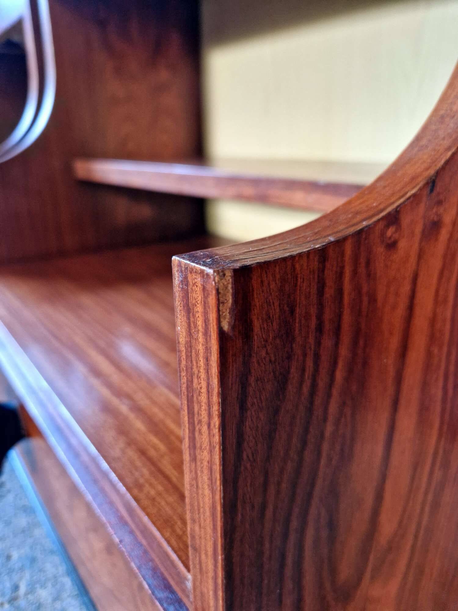 Pair of rosewood bedside tables, 1960s-70s