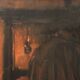 Modern painting by Giuseppe Siccardi, chalks and pencils on paper from the 1900s.