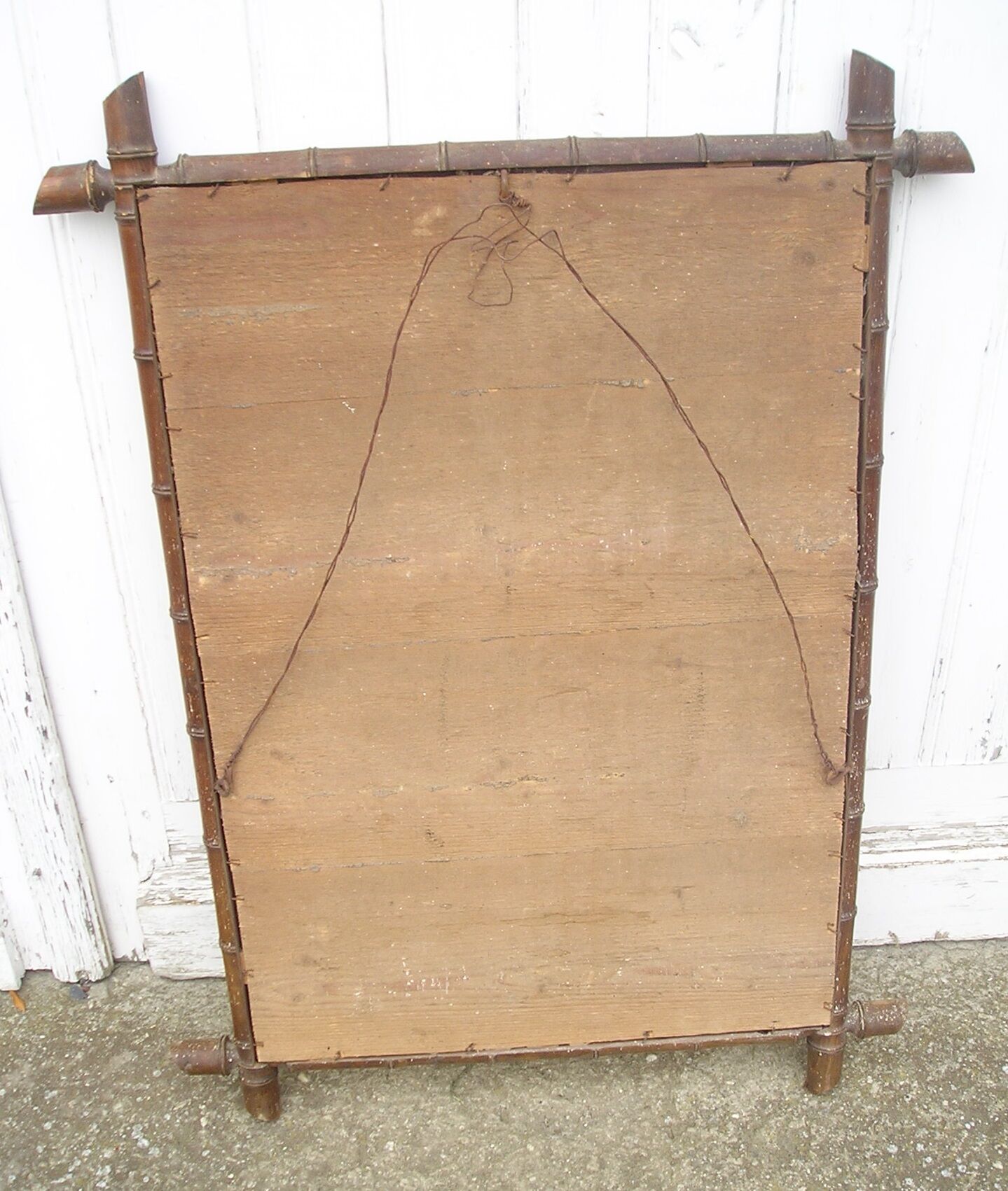 Old bamboo mirror 102 x 76 cm