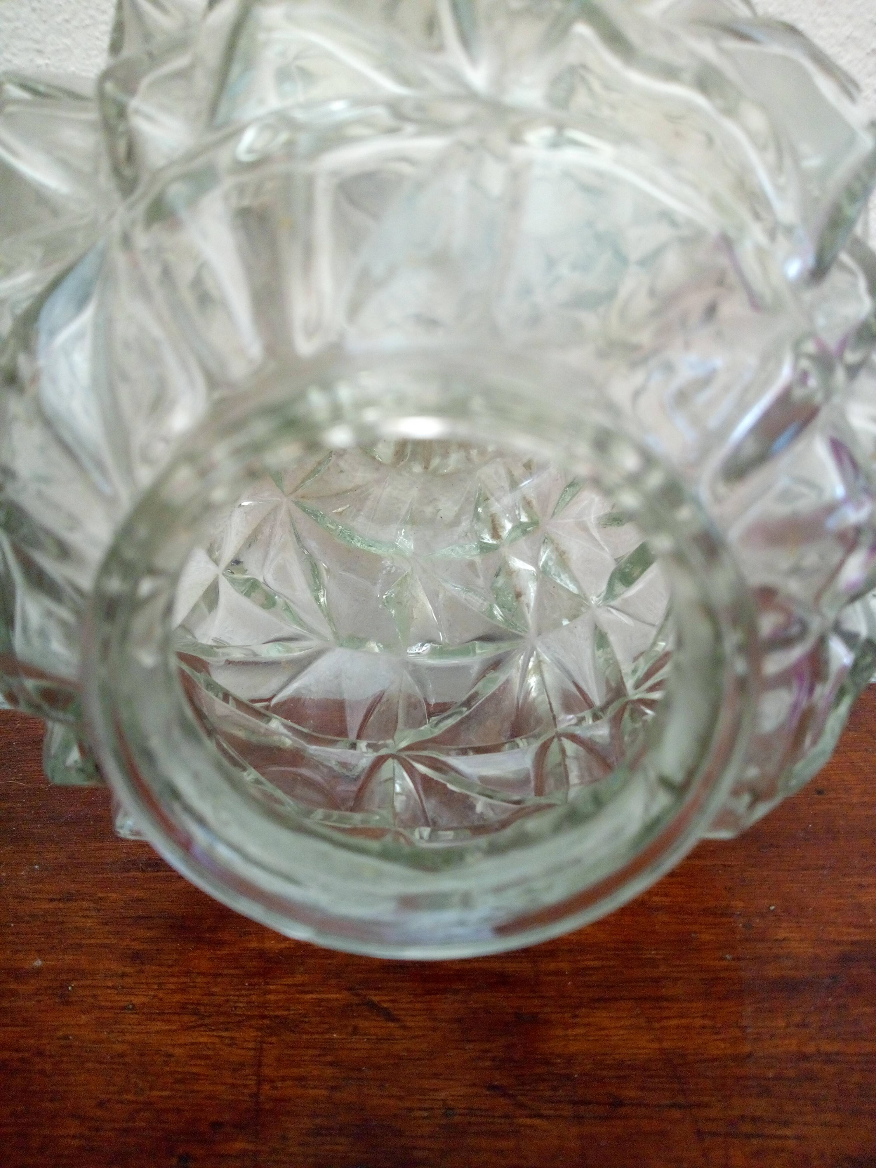 Abat jour tulipe en verre vintage