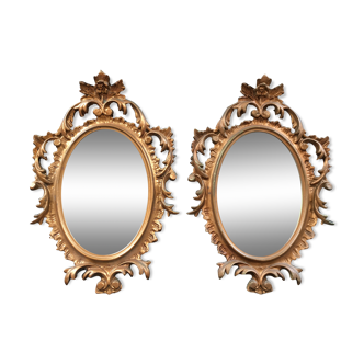 Paire de miroirs baroques