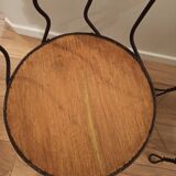 Pair of vintage chairs in wood and metal