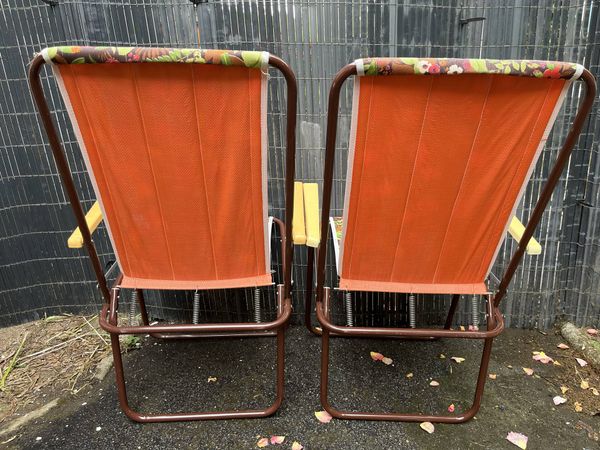 Paire de chaises, camping pliable