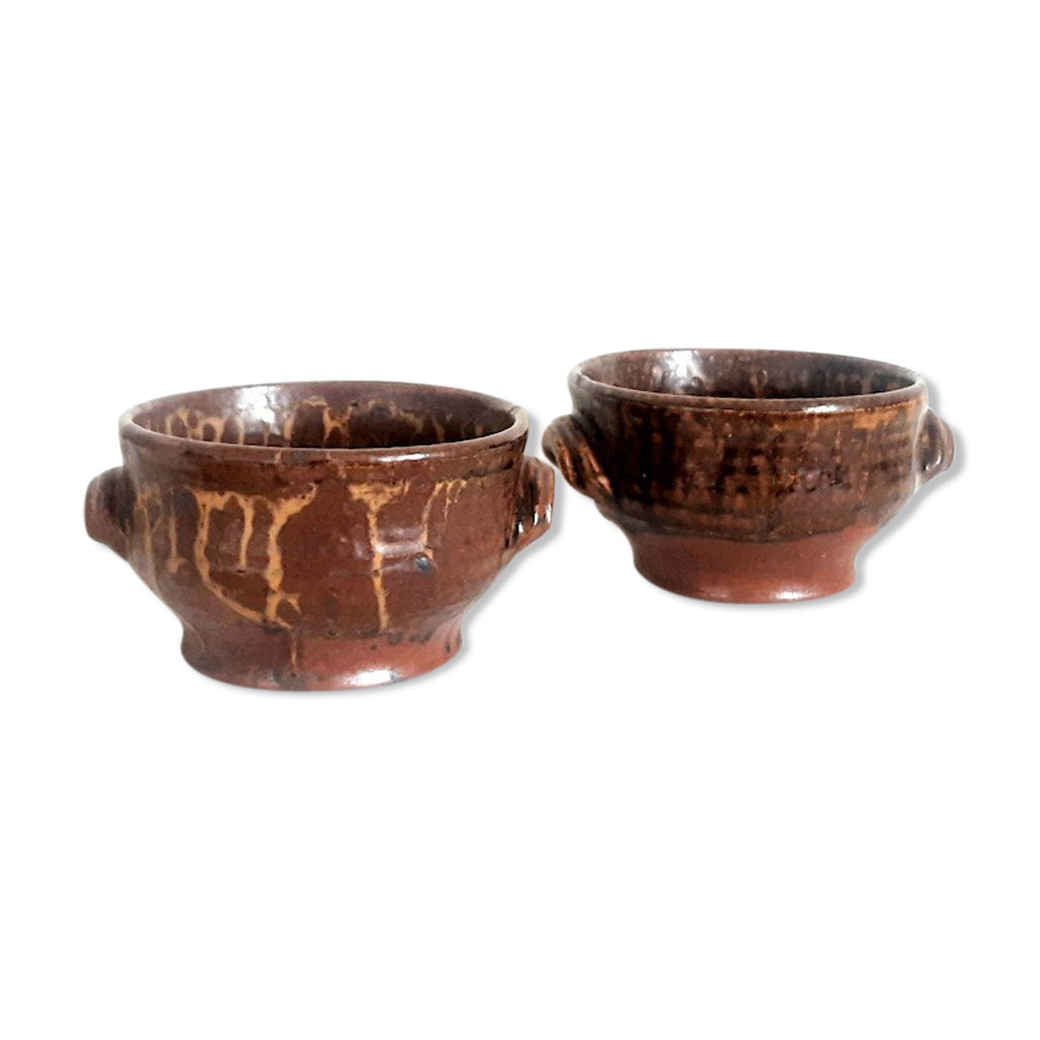 Pair of stoneware bowls by André Bodin, 1950