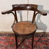 Fischel office chair in curved wood