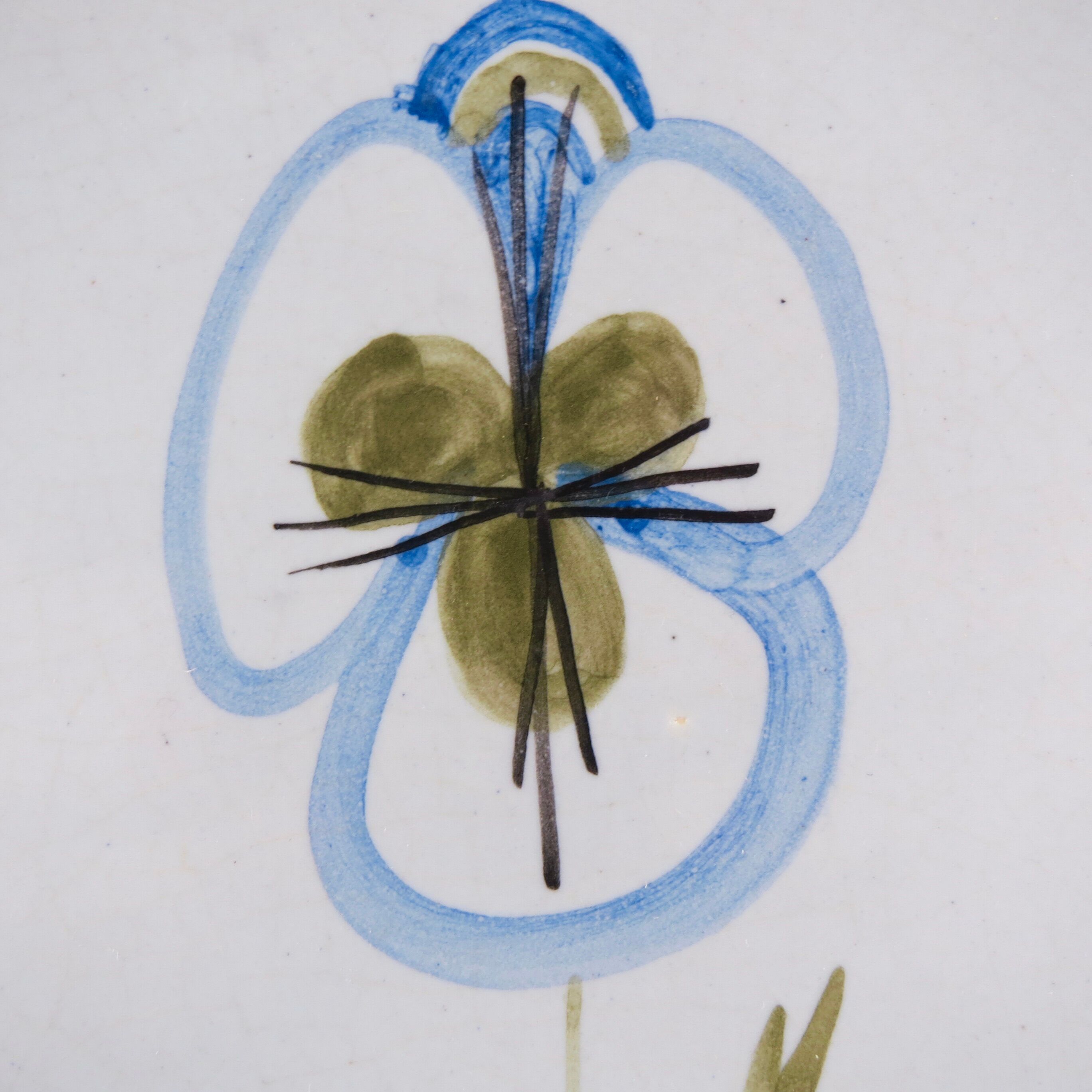 Plat céramique Roger Capron « fleurs » Vallauris 50 design/chambost/jouve