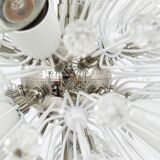 Blown glass lustre Dandelion Sputnik nickel-plated by Emil Stejnar, Rupert Nikoll