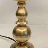 Chic solid brass and vintage fabric lamp