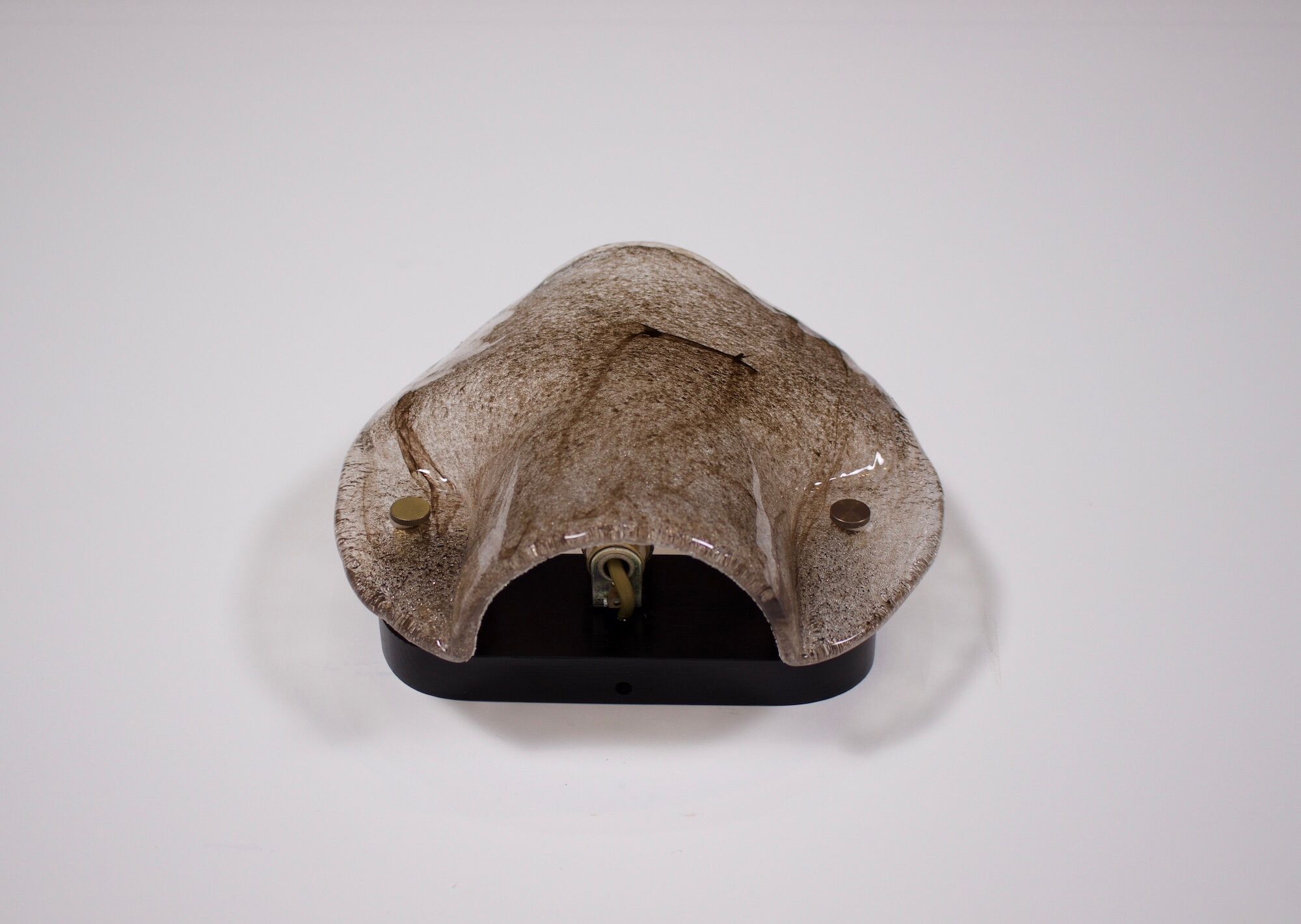 Murano wall lamps in blown glass.