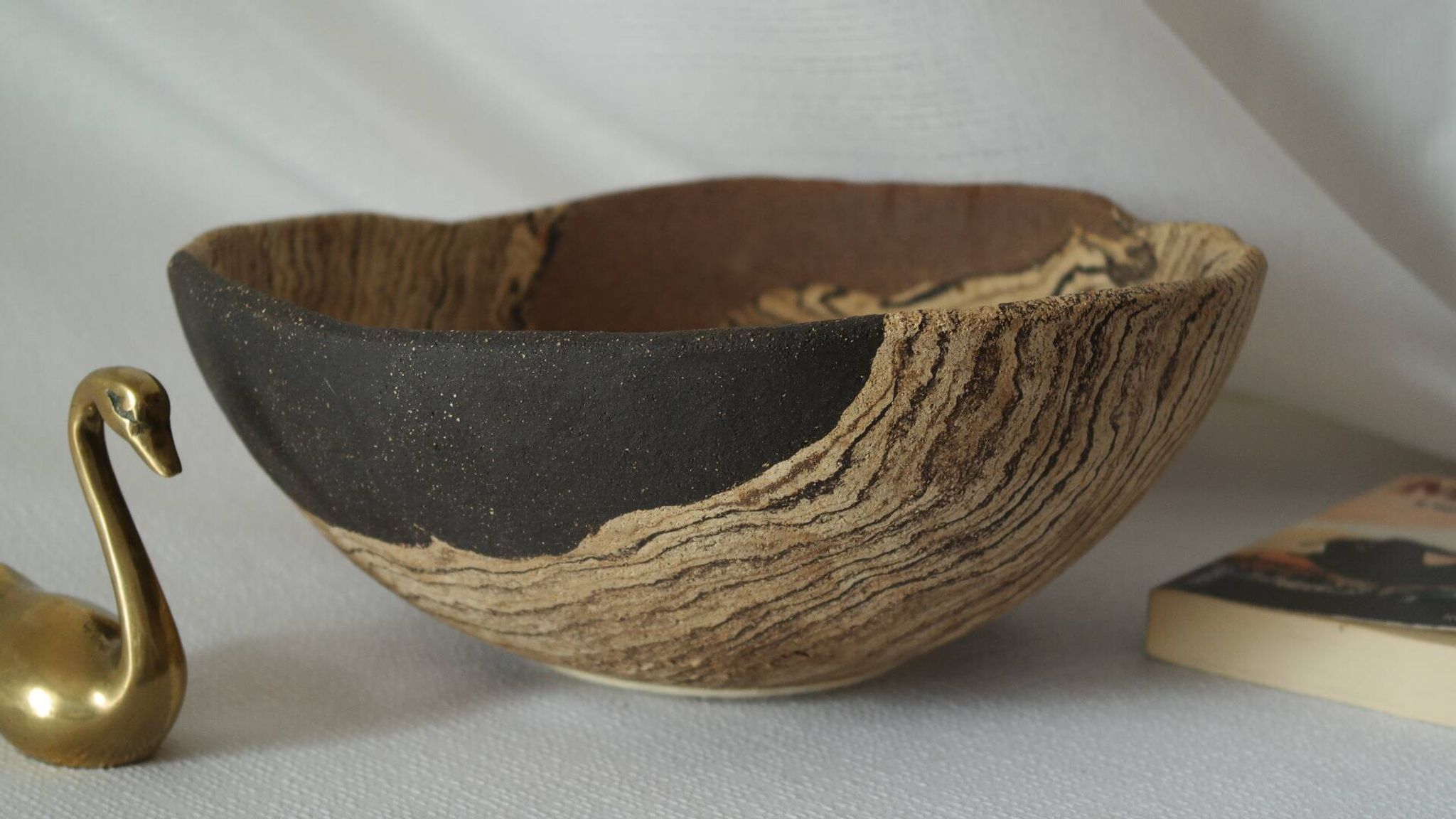 Vide poche coupe Céramique d'Art grès sable XXI