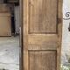 Eighteenth-century Parisian armoire with one bonnetière door in raw wood.