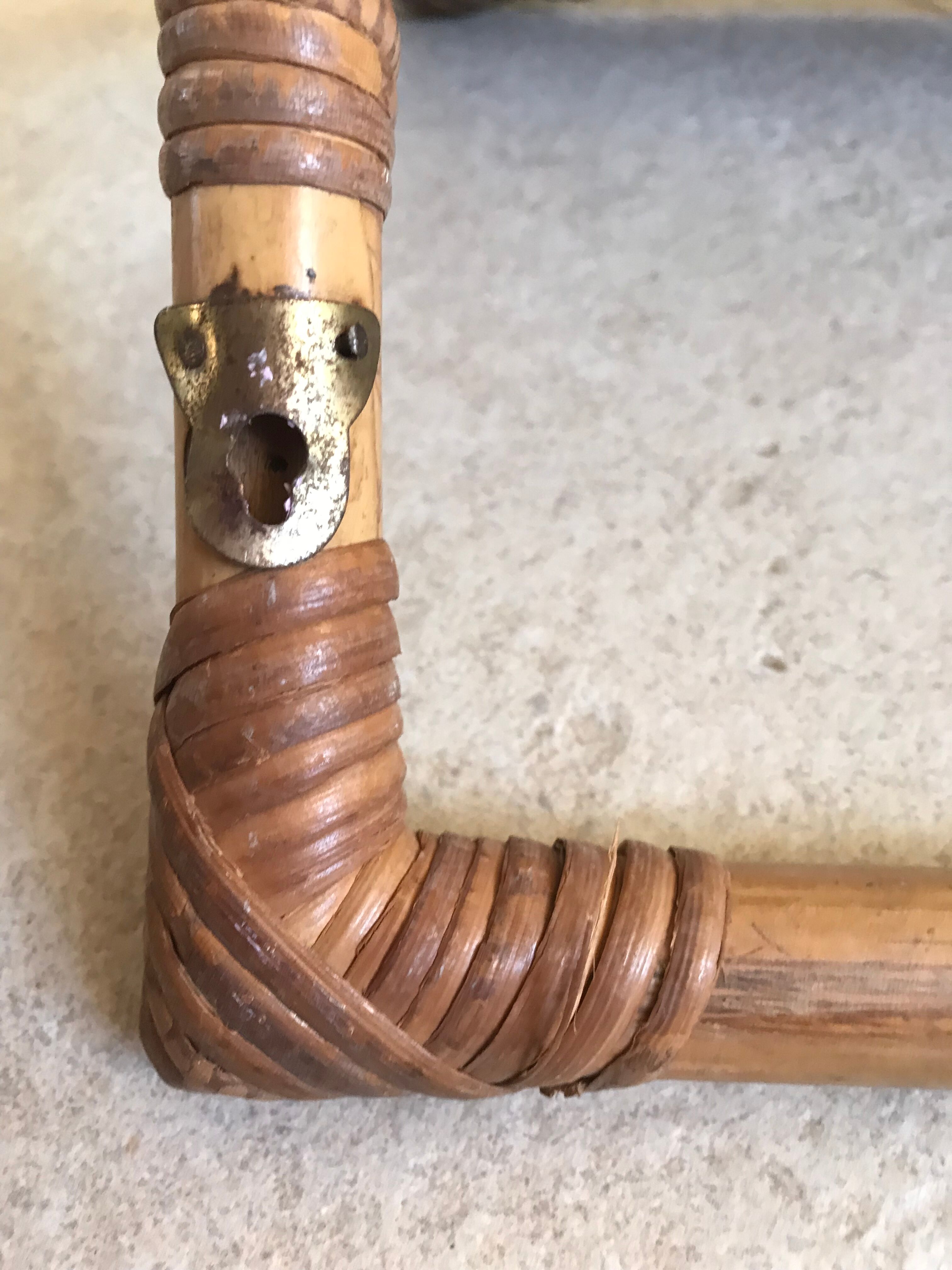 Vintage rattan shelf