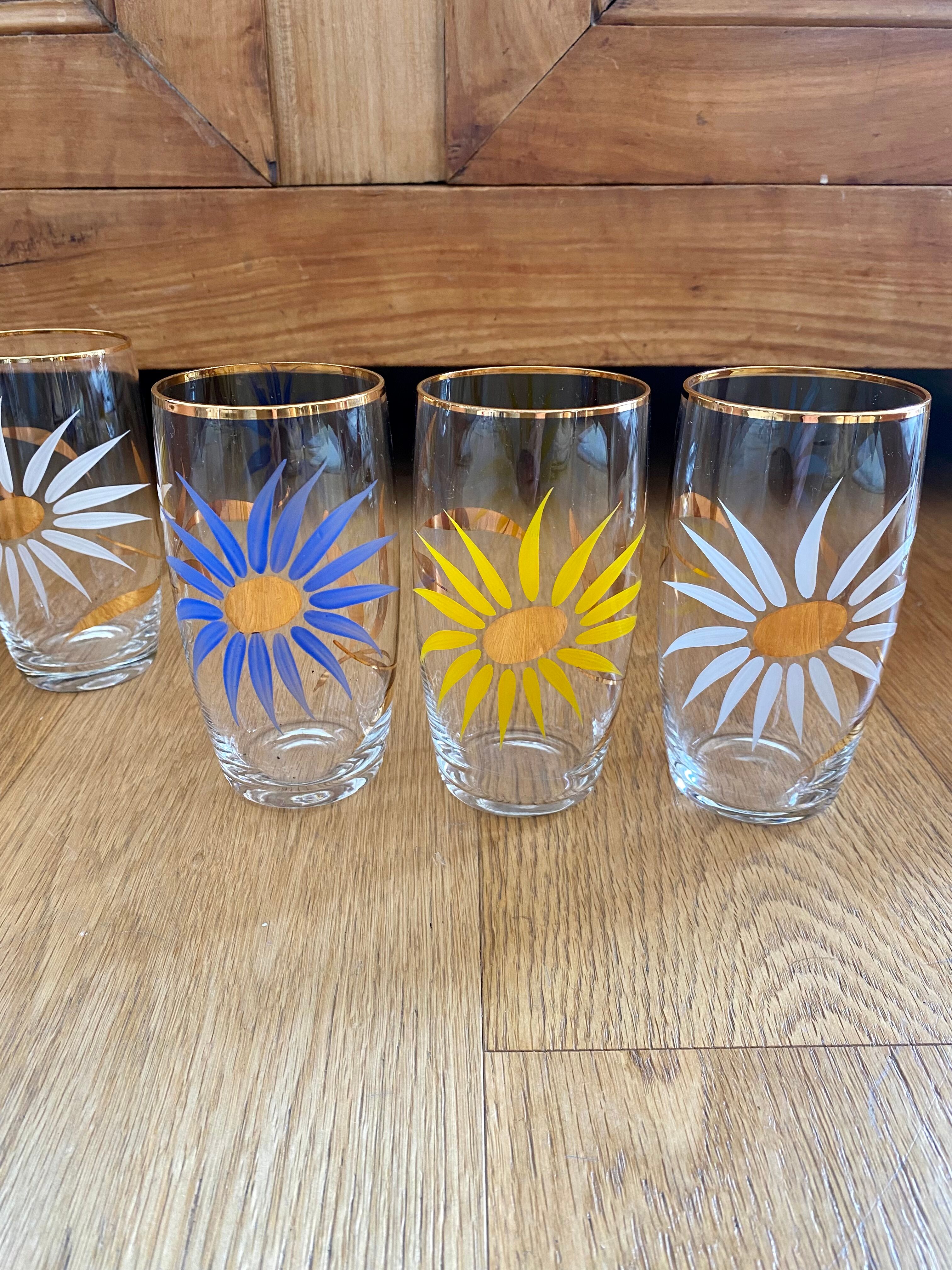 Service à eau ou orangeade vintage 6 verres et carafe