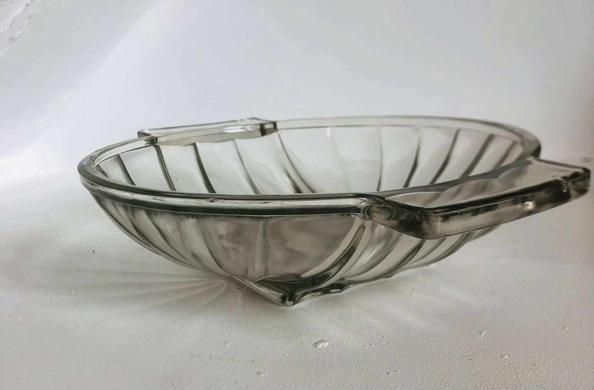 Art Deco pressed moulded glass bowl made in France