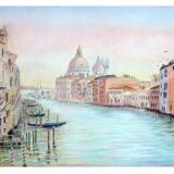 Dibujo de Venecia. Grand canal.