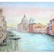 Dibujo de Venecia. Grand canal.
