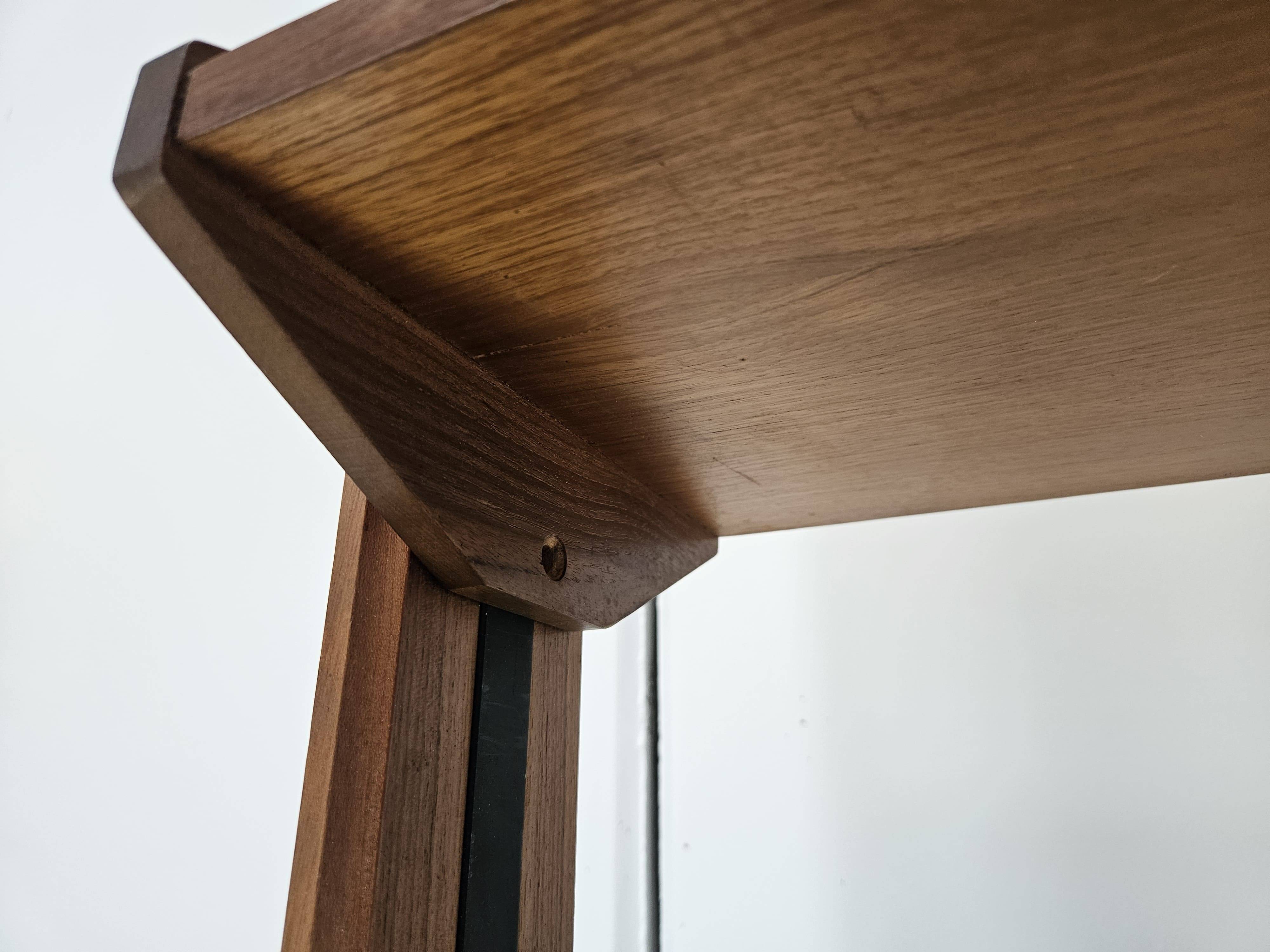 1960s teak floor/sky bookcase with shelves and compartment