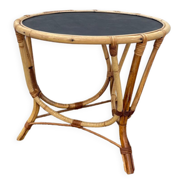 Table basse en rotin