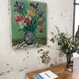 Oil painting on canvas flowers