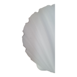 White opaline shell wall lamp