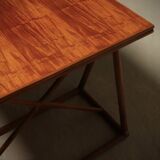 Bureau ou table à manger en treillis italien des années 1970 en bambou et rotin.