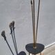 Three-light painter's table lamp in brass from the 1950s.