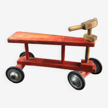 Red children's balance bike from the 1950s