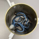 Large brass italian cubic sputnik ceiling light flush mount, italy, 1960s