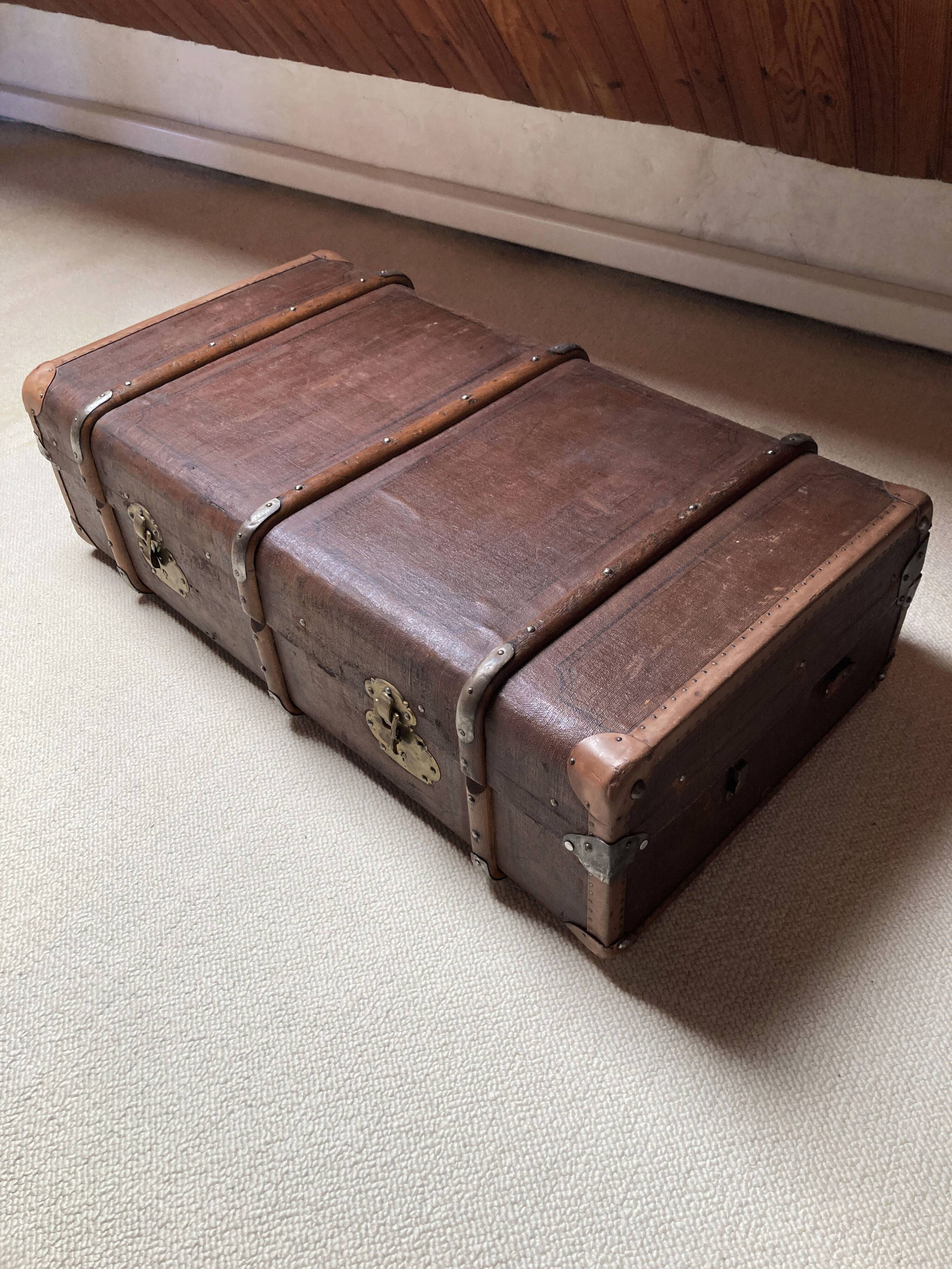 Antique travel trunk