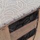 1950s, Danish sofa-daybed, red/beige furniture wool, ash wood legs.