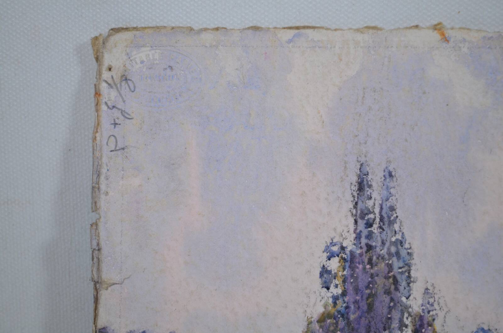 Georges Planes (1897-1977) Valley Landscape, Riverbank (double-sided)