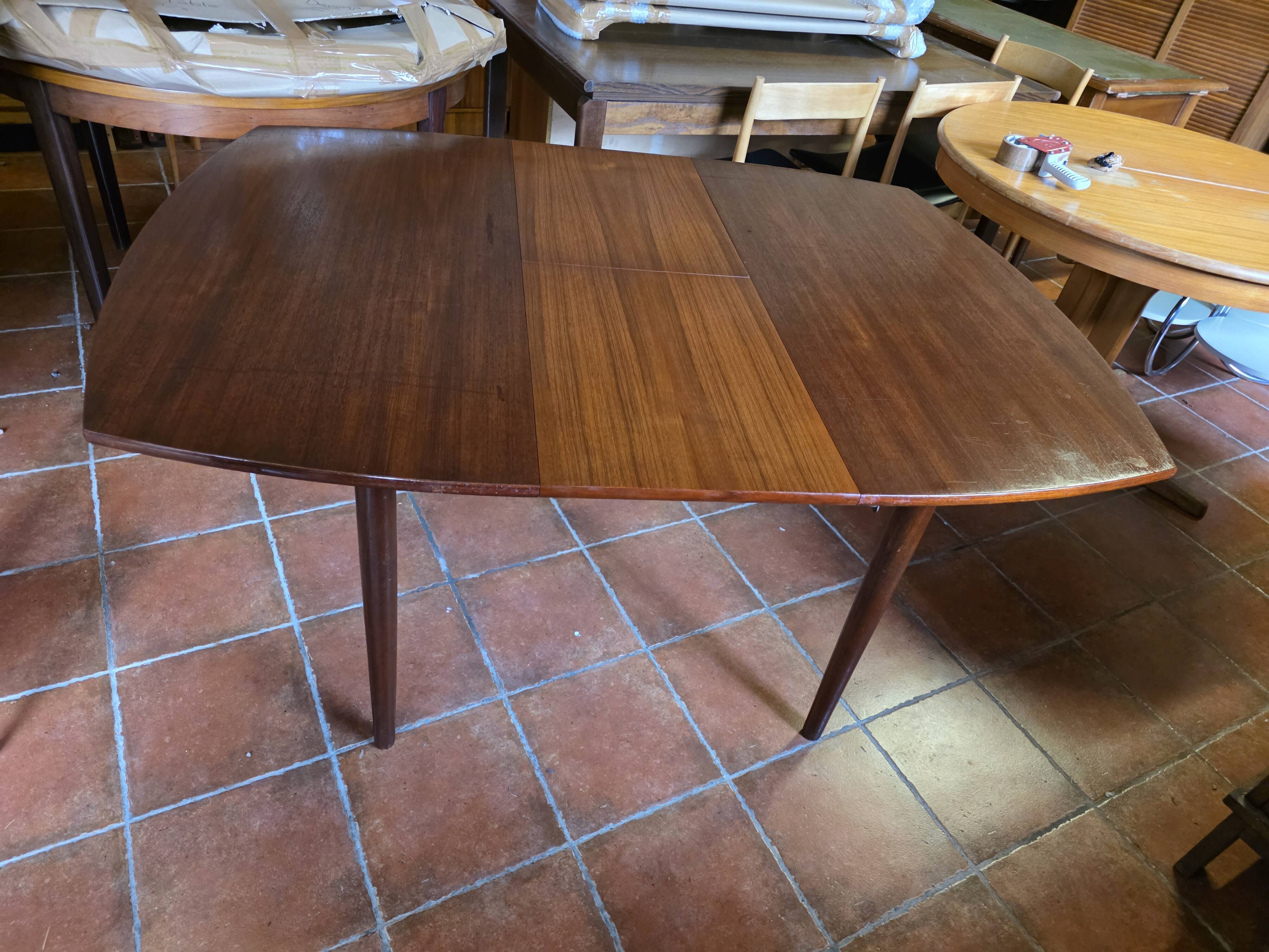 Scandinavian extendable teak table from the 1960s (butterfly extension)