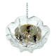 Vintage La Murrina ceiling lamp in clear Murano glass and brass. Italy 1980s