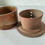 Antique water butter dish in stoneware – Handmade ceramics