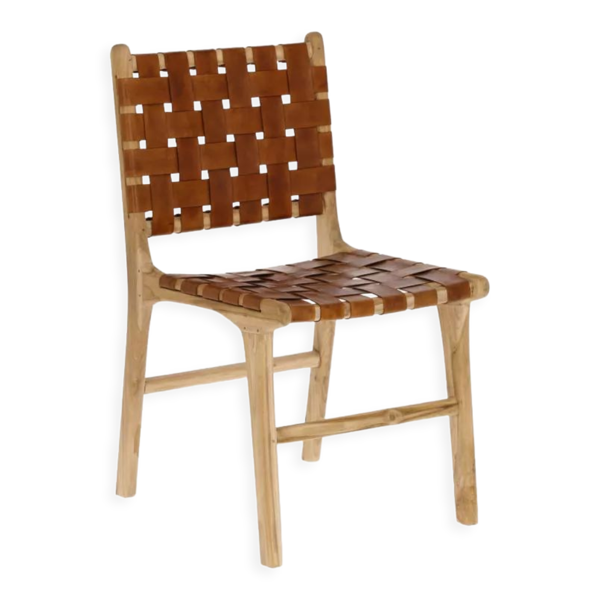 Leather and wood chair