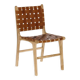 Leather and wood chair