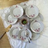 Service 9 assiettes dessert porcelaine ancienne Royal Tognana Italie