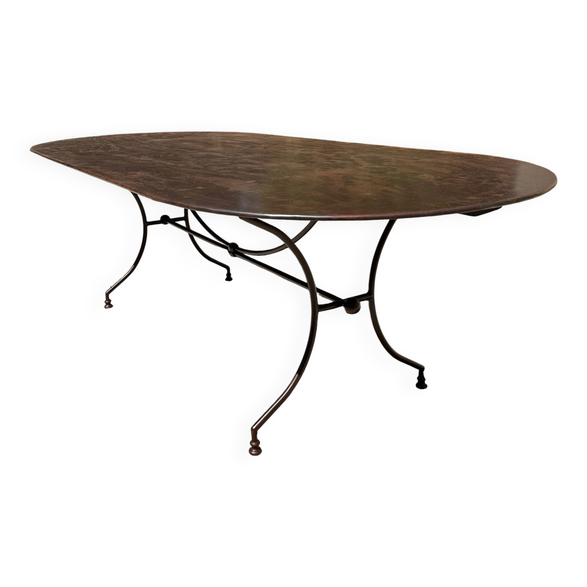 Table de jardin en fer forgé