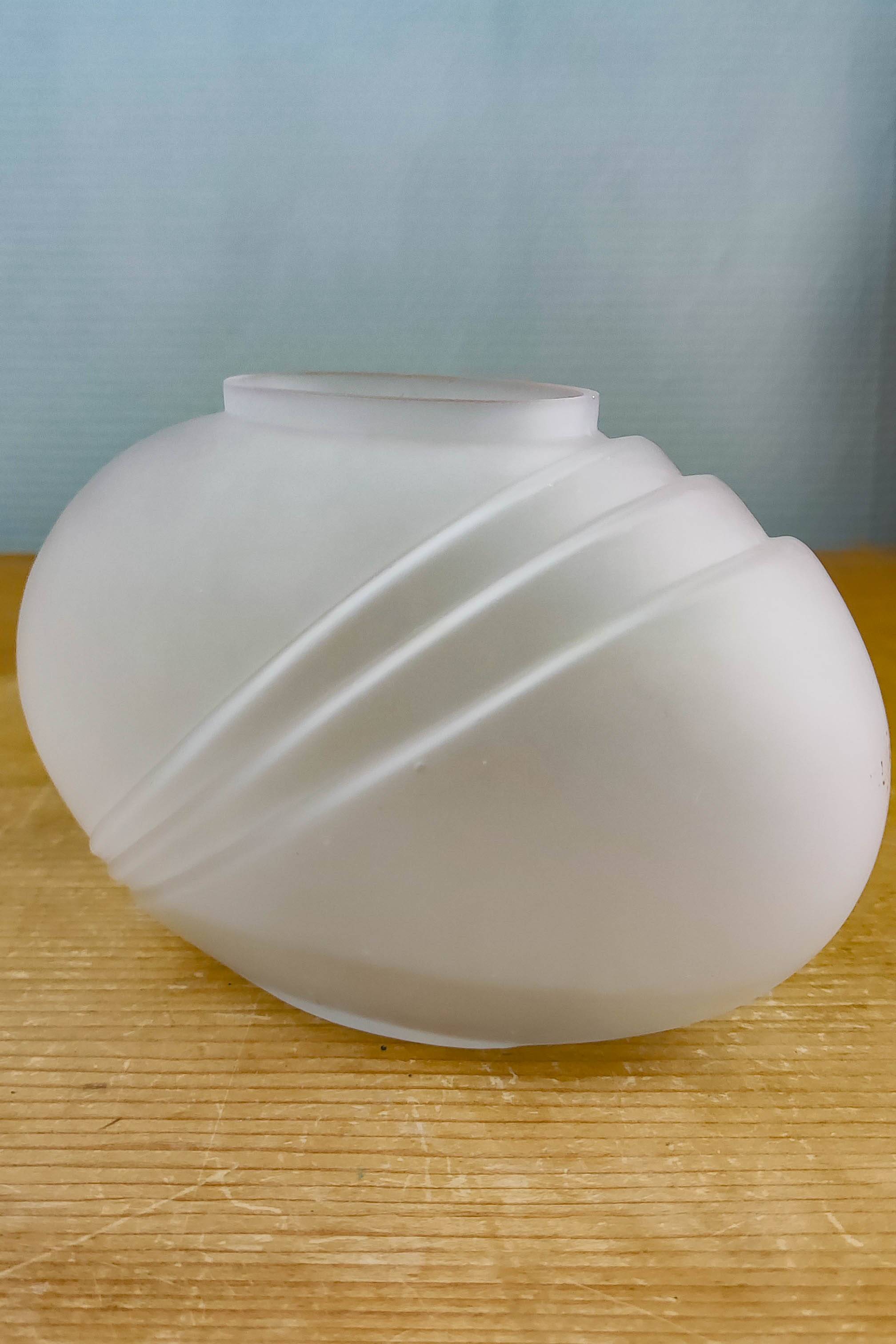 Frosted glass vase