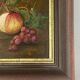 Oil panel monogram eg to identify still life fruits glass wine