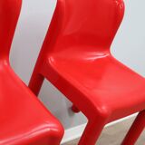1970s Kartell Model 4875 chair by Carlo Bartoli red color