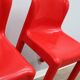 Chaise Kartell Modèle 4875 des années 1970 par Carlo Bartoli couleur rouge